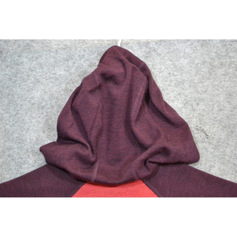 Smartwool Merino 250 Hoodie Womens M Red Purple 1/2 Zip Wool Thermal Layer Top - Picture 14 of 16